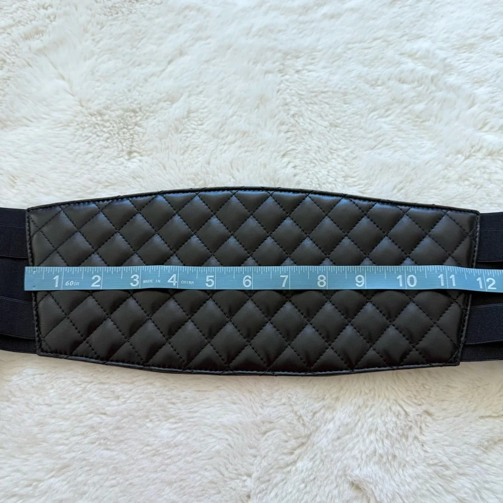 CHANEL quilted cummerbund belt Authentic
